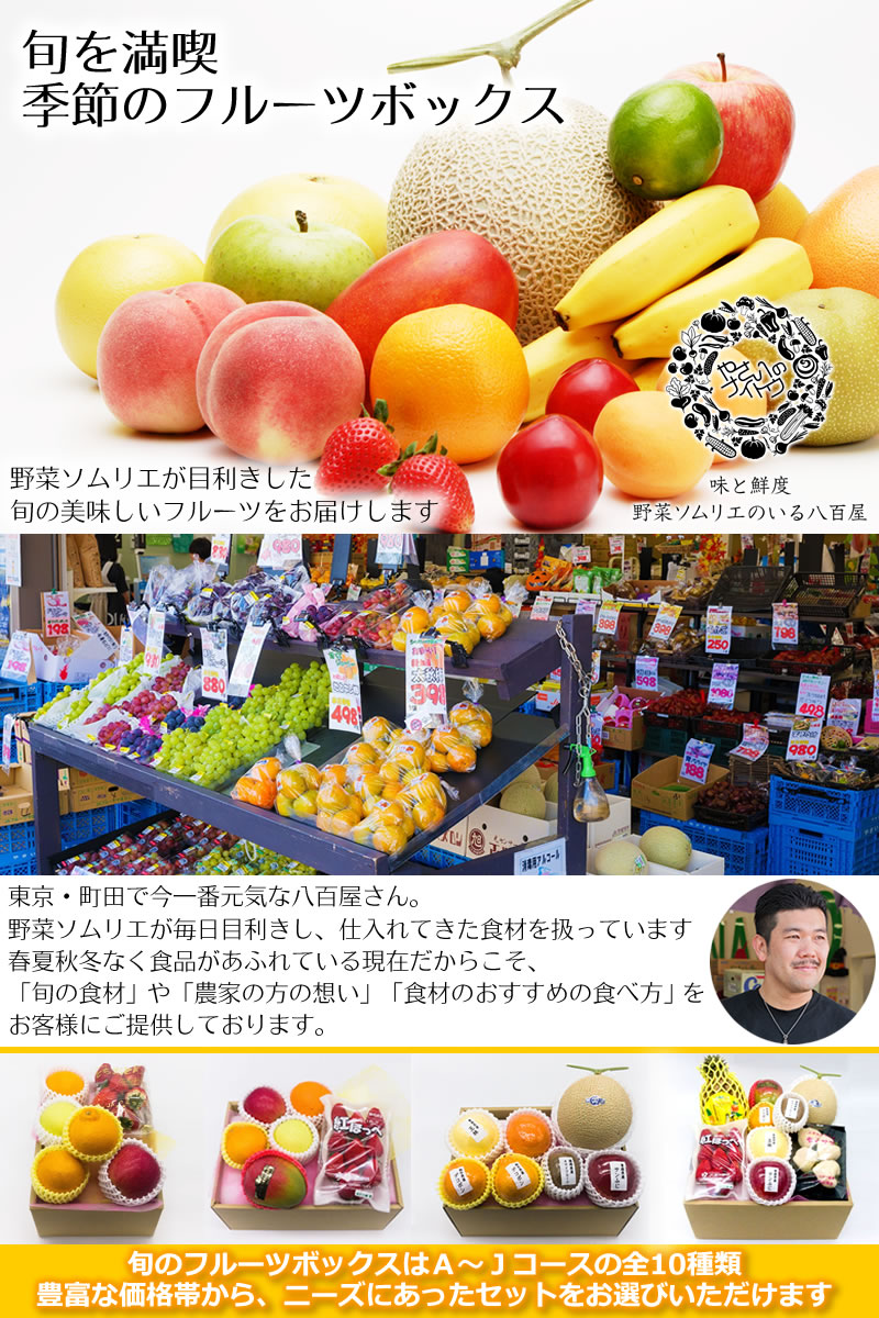 季節のフルーツボックス　送料無料　産地直送】野菜ソムリエ厳選！旬を満喫　Iコース(FB-I)