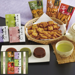緑茶・あられ・羊かん詰合せ